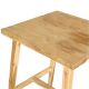 Table haute teck massif brossé POHON 80cm carrée