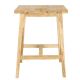 Table haute teck massif brossé POHON 80cm carrée