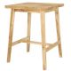 Table haute teck massif brossé POHON 80cm carrée