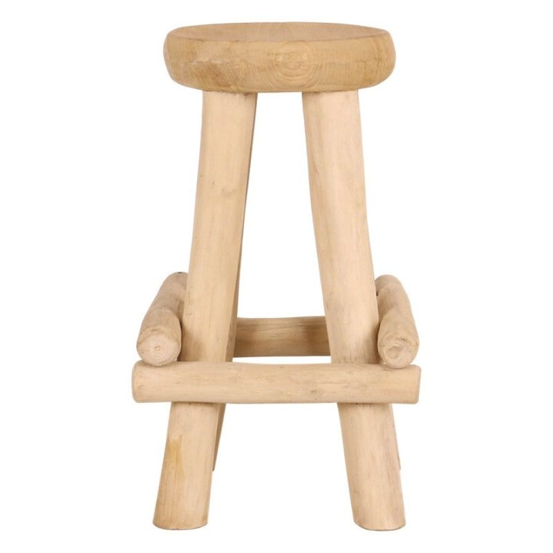 Tabouret de bar en racine de teck RACINEd40cm env