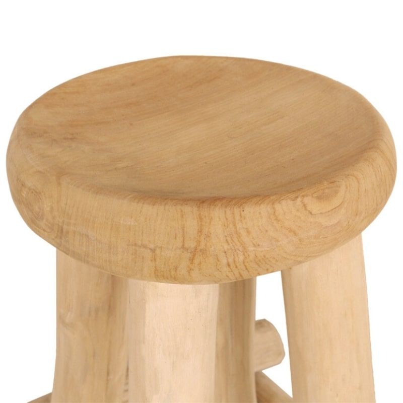 Tabouret de bar en racine de teck RACINEd40cm env