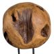 Décoration boule en teck sur pieds RACINE h45cm