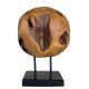 Décoration boule en teck sur pieds RACINE h45cm