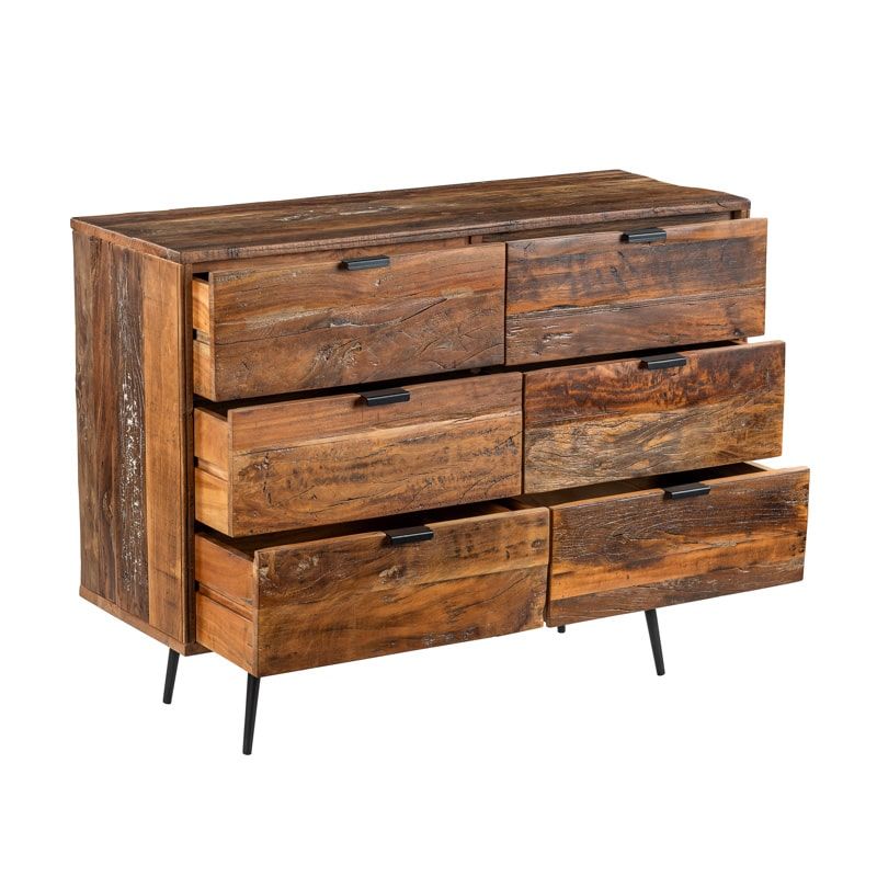 Commode bois recyclé vintage MERAKI – charme et authenticité