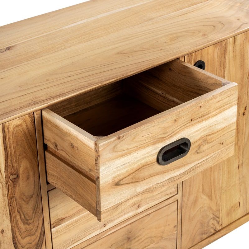 Petit buffet bois massif scandinave SEVENTIES 85cm