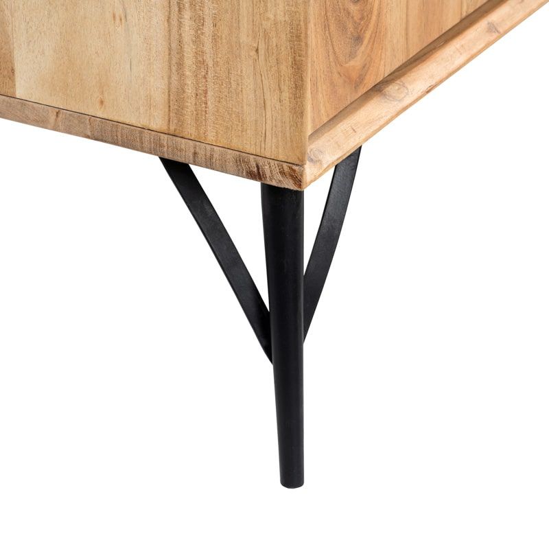 Petit meuble TV bois massif scandinave SEVENTIES 115cm