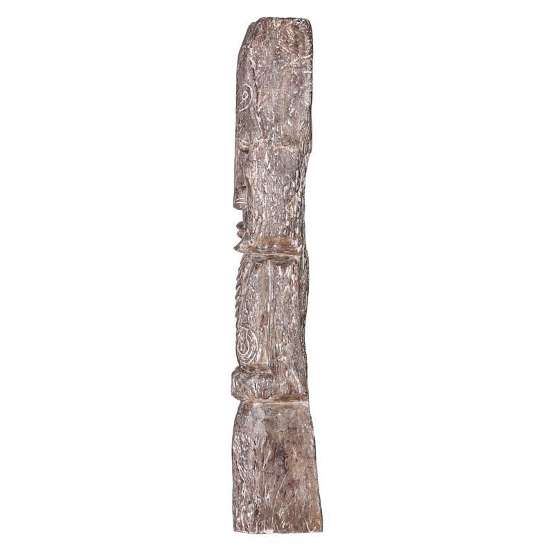 Sculpture Artisanale Aigle Totem Indien En Bois Massif 100cm Coco Papaya Sculpture Aigle
