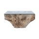 Table basse racine teck carrée 80cm RACINE avec verre
