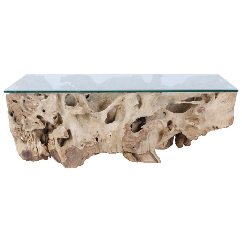 Table basse racine de teck 120cm RACINE rectangulaire