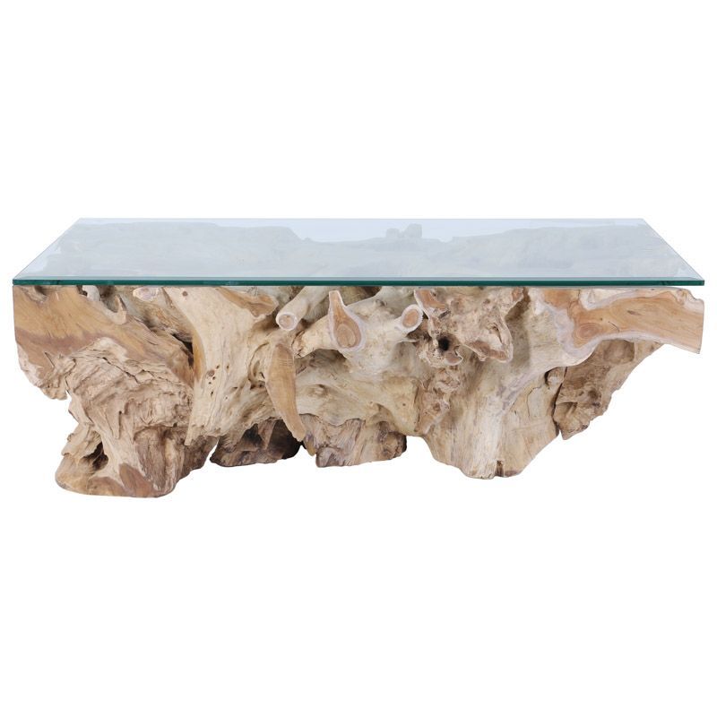 Table basse racine de teck 120cm RACINE rectangulaire