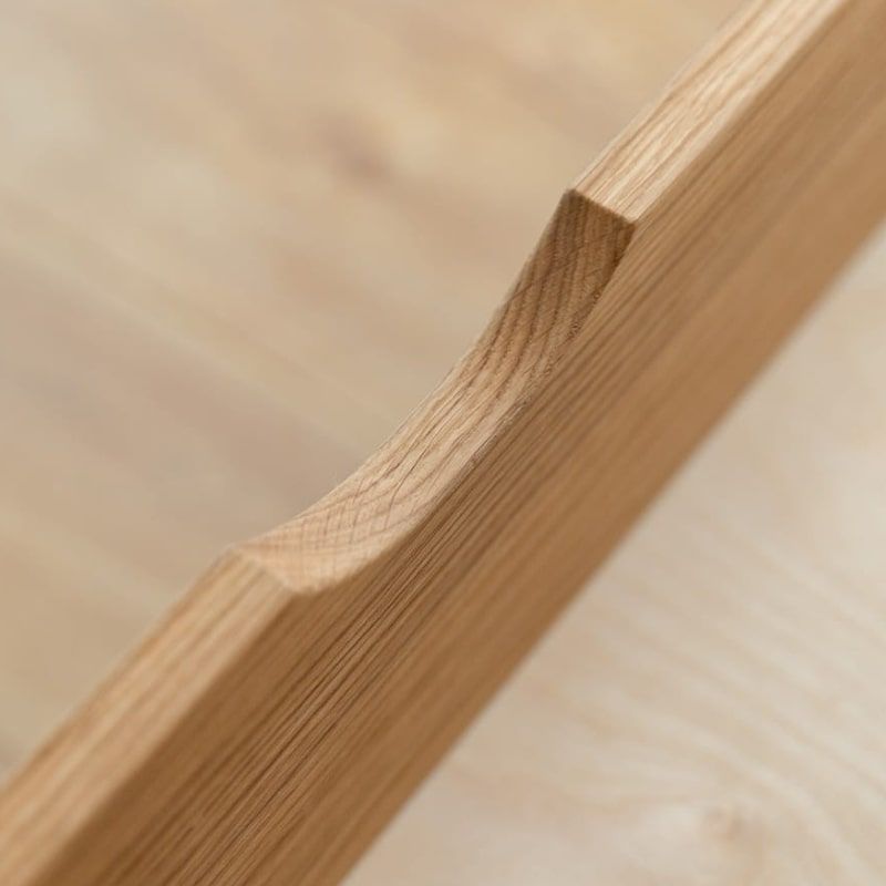 Armoire scandinave en chêne massif huilé h180cm OSLO 2 tiroirs