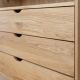 Commode scandinave en chêne massif huilé 110cm OSLO 3 tiroirs