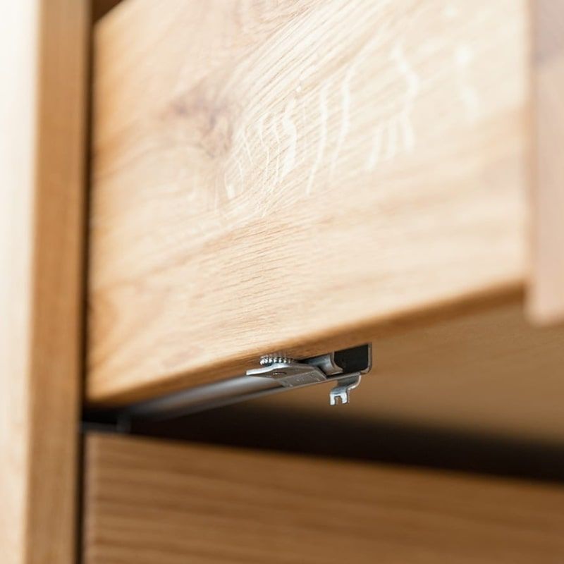 Commode scandinave en chêne massif huilé 110cm OSLO 3 tiroirs