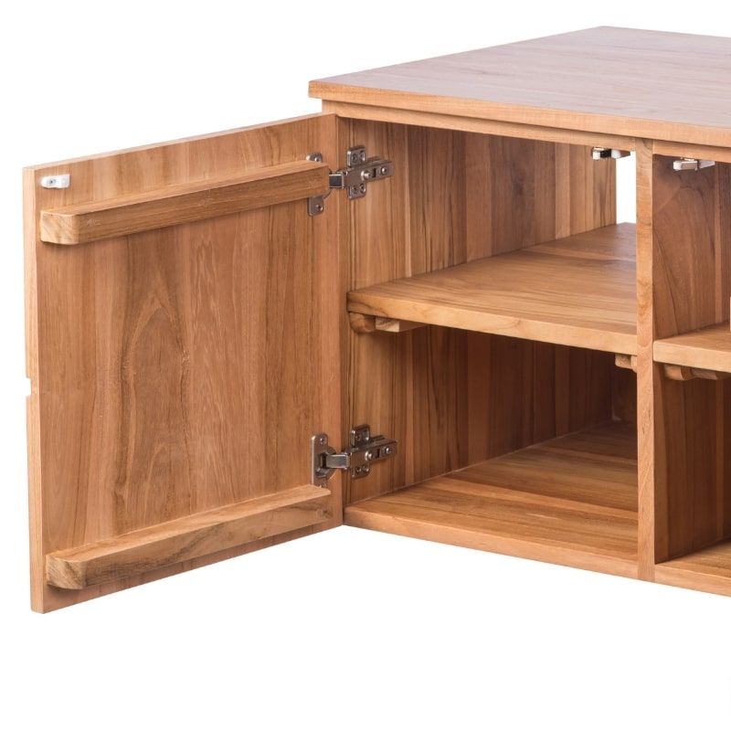 Meuble salle de bain teck massif MANDI 120cm design