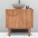 Meuble salle de bain teck massif GARIS 75cm