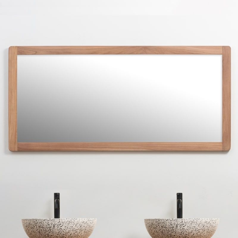 Miroir salle de bain en teck GARIS 160cm