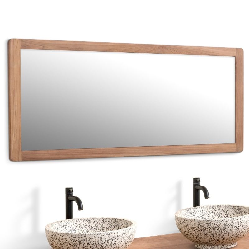 Miroir salle de bain en teck GARIS 160cm