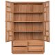 Armoire en cannage et teck BOHO 120cm