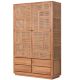 Armoire en cannage et teck BOHO 120cm