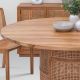 Table cannage et teck ronde BOHO d150cm
