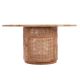 Table cannage et teck ronde BOHO d150cm