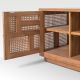 Meuble TV en cannage et teck BOHO 120cm
