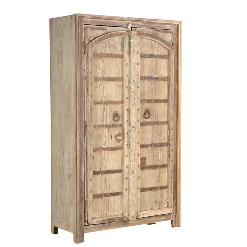 Armoire indienne indien bois blanchi 110cm INDIA