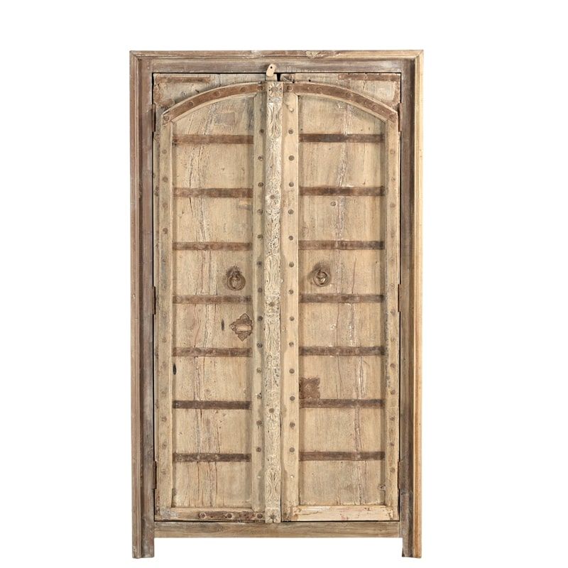 Armoire indienne indien bois blanchi 110cm INDIA