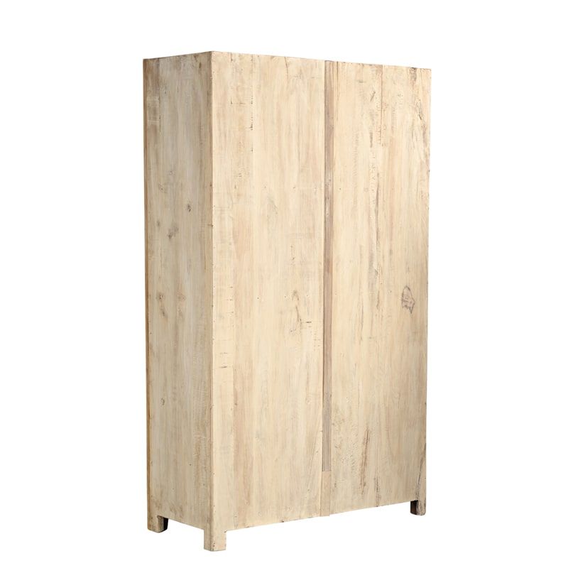 Armoire indienne indien bois blanchi 110cm INDIA