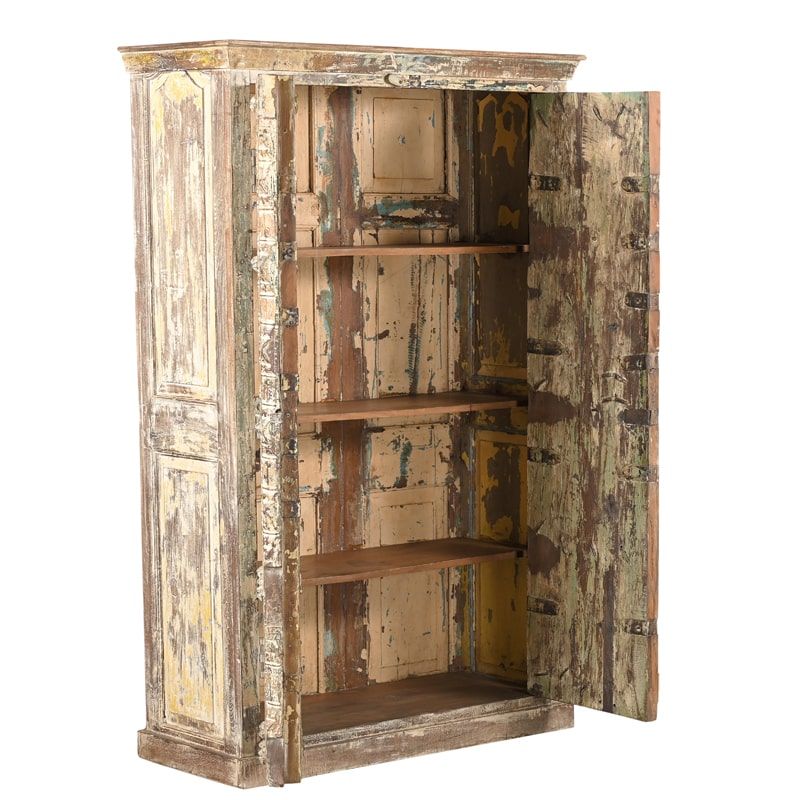 Armoire ancienne bois massif exotique 115cm INDIA