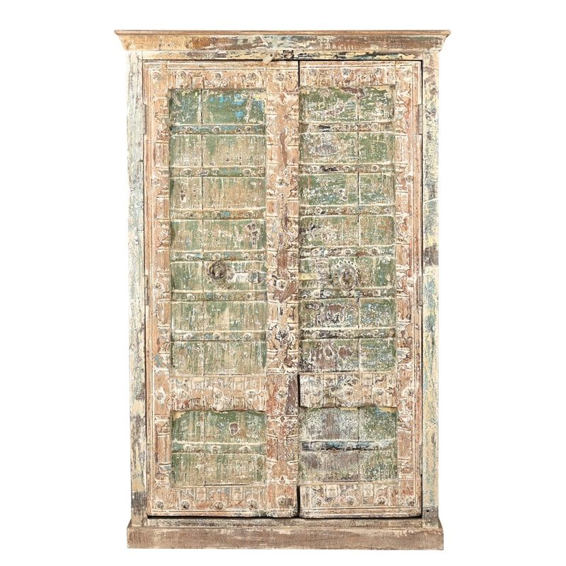 Armoire ancienne bois massif exotique 115cm INDIA