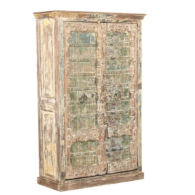 Armoire ancienne bois massif exotique 115cm INDIA