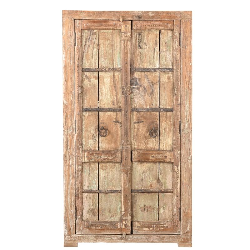 Armoire indienne ancienne bois massif 104cm INDIA