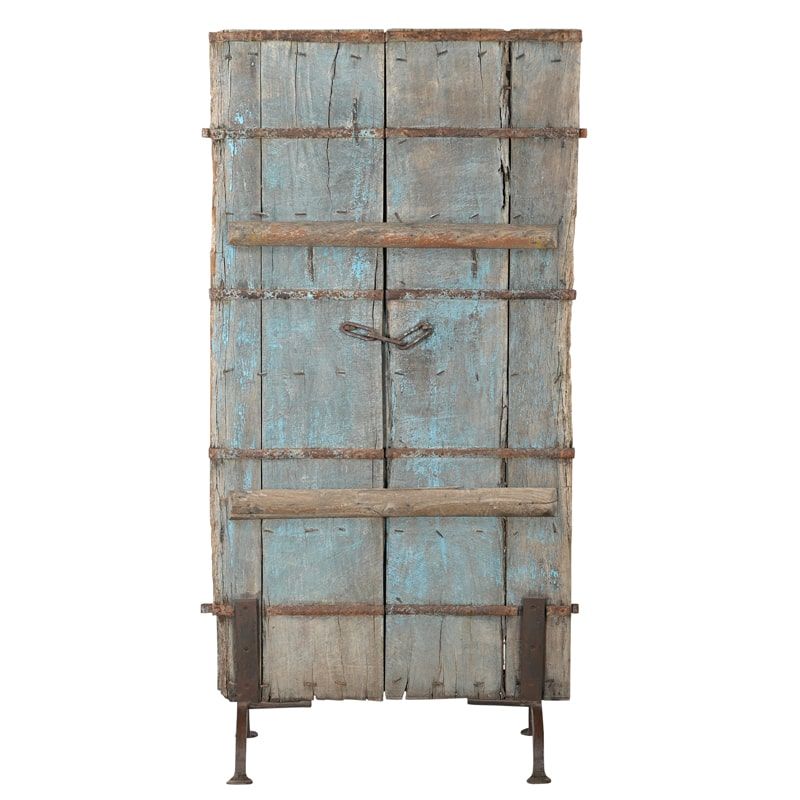 Porte déco indienne bois INDIA 87cm sur pieds