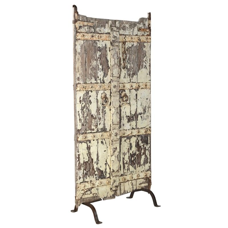 Porte déco indienne bois INDIA 88cm sur pieds