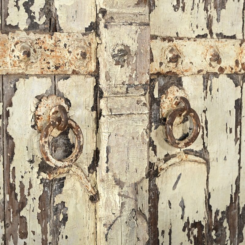 Porte déco indienne bois INDIA 88cm sur pieds