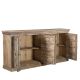 Buffet indien bois massif 4 portes 238cm INDIA