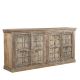 Buffet indien bois massif 4 portes 238cm INDIA