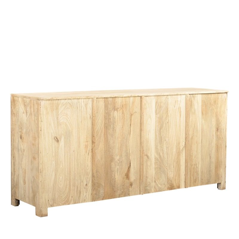 Meuble TV indien bois massif et fer 188cm INDIA