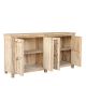Meuble buffet indien bois massif portes sculptées 207cm INDIA