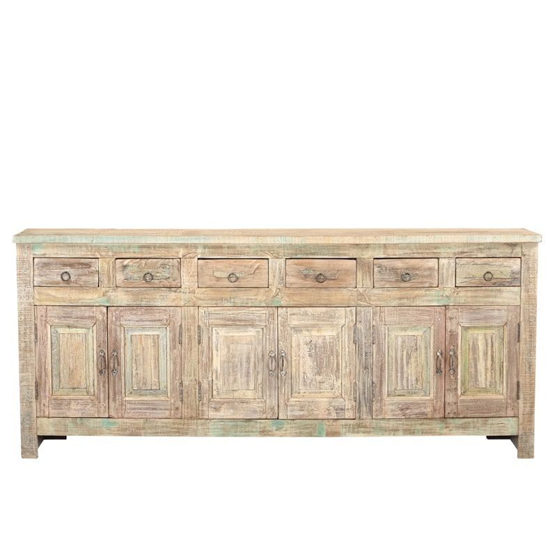Meuble buffet indien bois massif recyclé 218cm INDIA