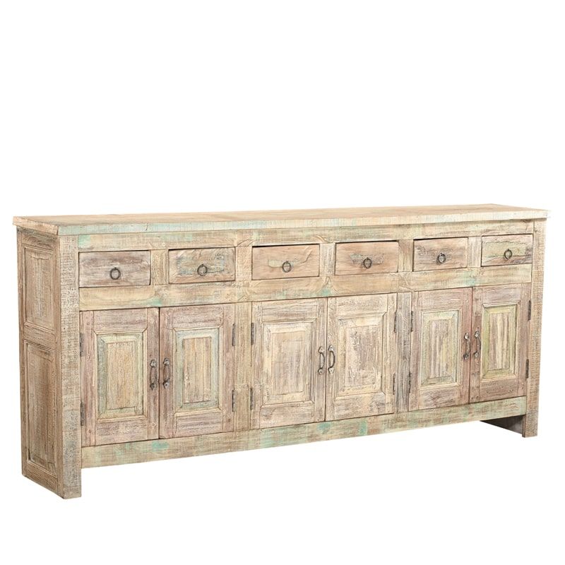 Meuble buffet indien bois massif recyclé 218cm INDIA