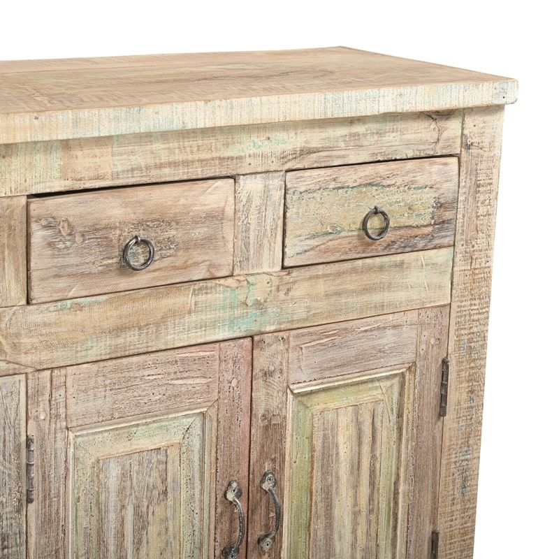 Meuble buffet indien bois massif recyclé 218cm INDIA