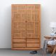 Armoire en cannage et teck BOHO 120cm