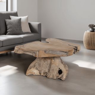 Table basse racine de teck tronc d'arbre RACINE ~80cm