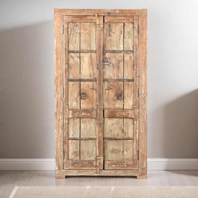 Armoire indienne ancienne bois massif 104cm INDIA