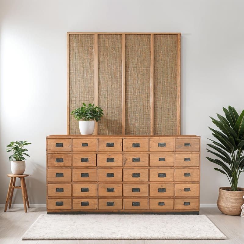 Commode indienne bois exotique 177 cm INDIA