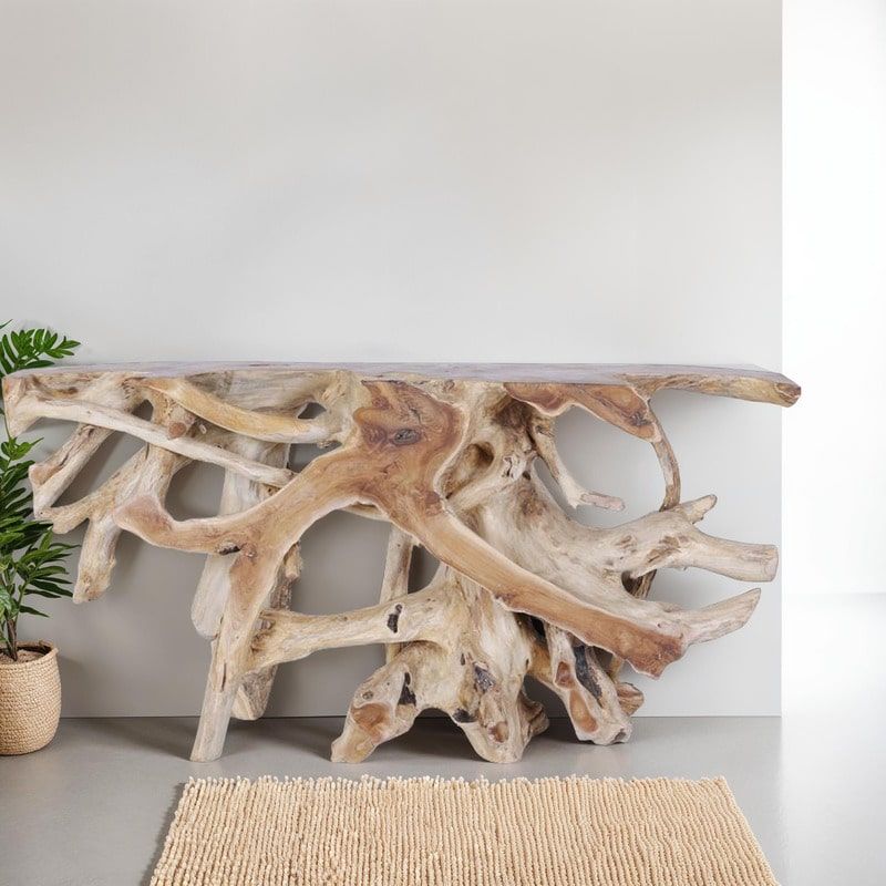 Console racine de teck 160cm RACINE
