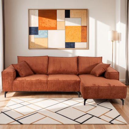 Canapé d'angle tissu CHESTER Puget 278cm