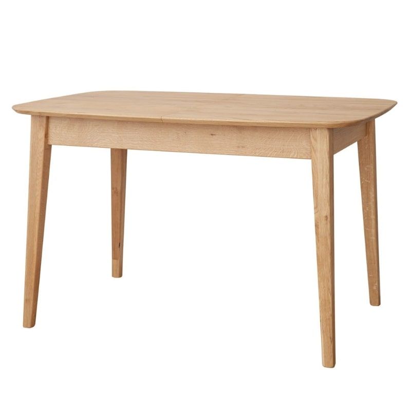 Table chêne massif rectangulaire avec allonge OSLO 120/165cm